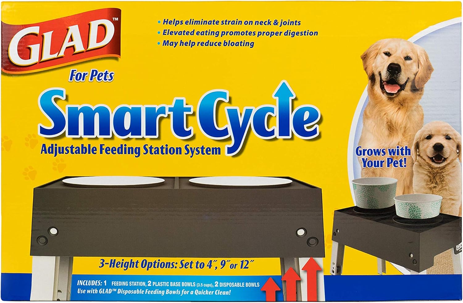 Glad for Pets Adjustable Feeding System | Elevate Your Dog's Mealtime