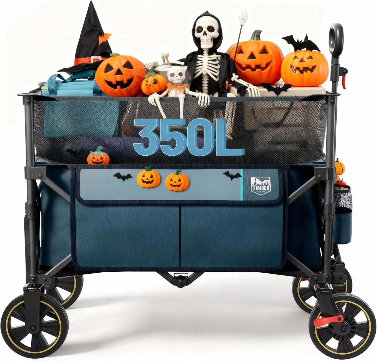 Timber Ridge 350L Extra Large Collapsible Folding Wagon Cart