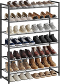 Shoe Rack 6 Tier Metal Organizer, Black - Holds 30 Pairs