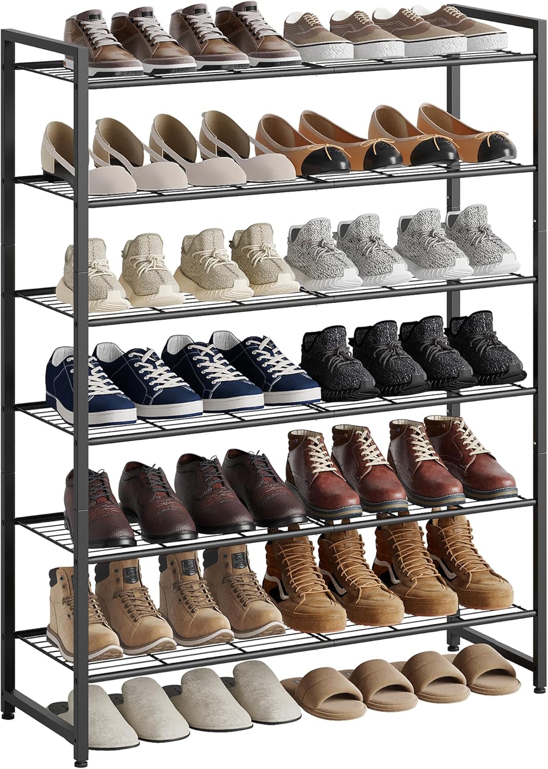 Metal Shoe Organizer - 6 Tier Shoe Rack Holds 30 Pairs Easily