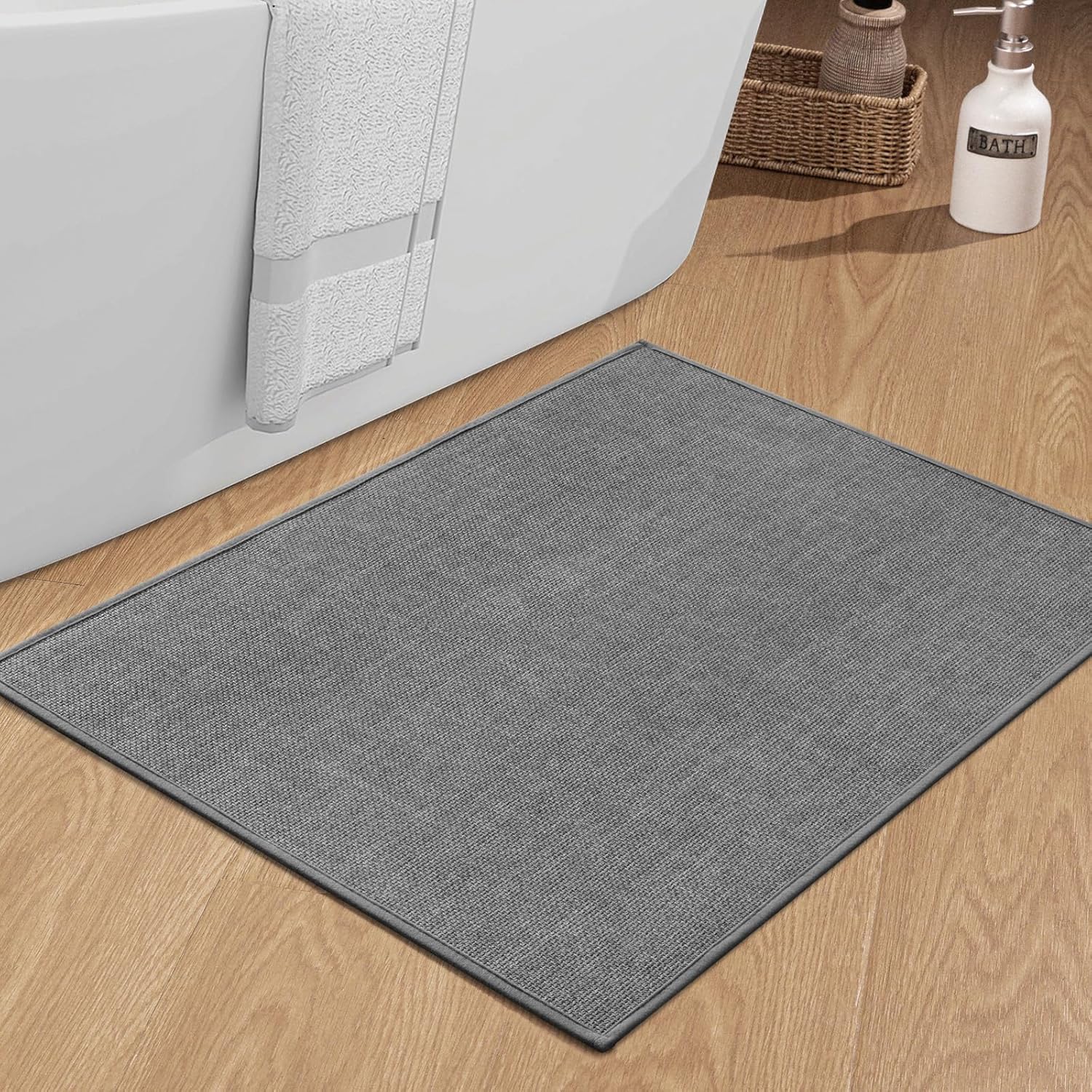 Chakme Ultra Thin Non Slip Bath Mat 36x25 for Quick Drying