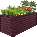 Raised Outdoor Metal Garden Bed for Herbs and Vegetables