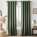DriftAway Green Velvet Blackout Curtains - Luxe & Insulated