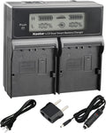 Kastar LCD Dual Smart Fast Charger Kit for JVC Camcorders - Fast Dual
