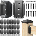 20 Pcs ADC-12 Deck Railing Bracket Connectors for 2x4 - Ultra-Durable