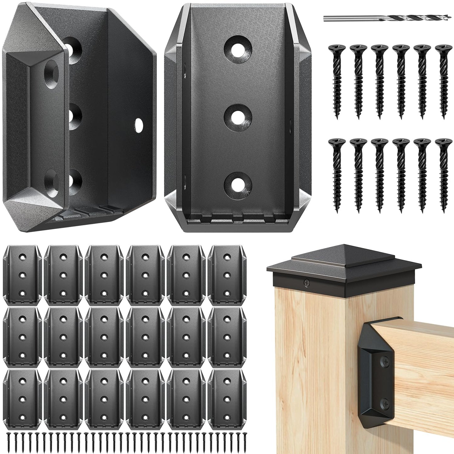 20 Pcs ADC-12 Deck Railing Bracket Connectors for 2x4 Rail