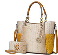Merlina Faux Crocodile-Embossed Tote Bag for Women - Stylish Handbag