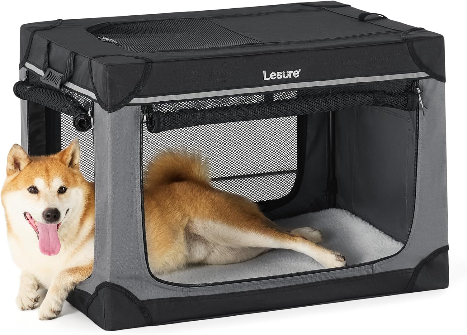 Lesure Soft Collapsible Dog Crate for Medium Dogs Travel