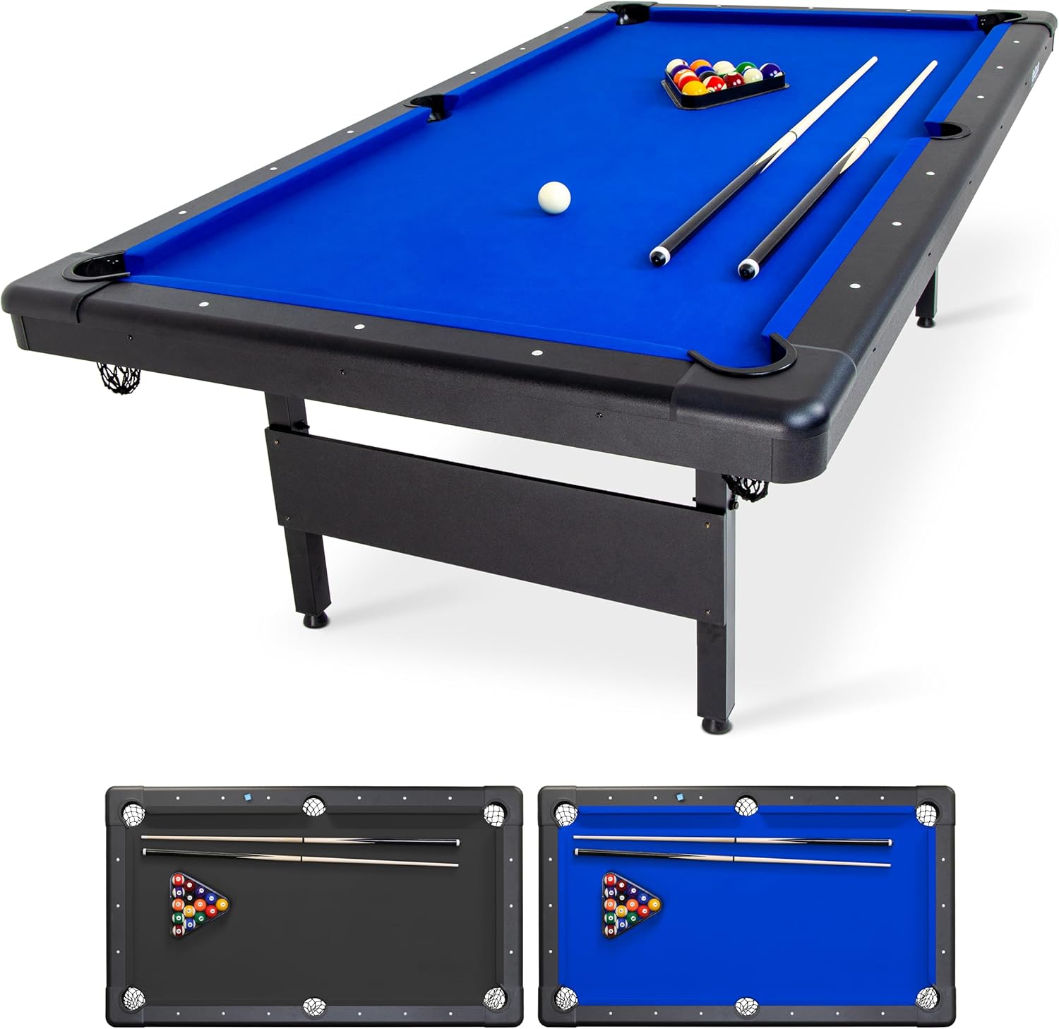 GoSports 8 ft Billiards Table - Portable Pool Table with Accessories