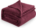 Bedsure GentleSoft Burgundy Red Fleece Blanket King Size - Cozy Plush