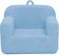 Delta Children Sherpa Cozee Chair - Foam Kids Chair in Powder Blue