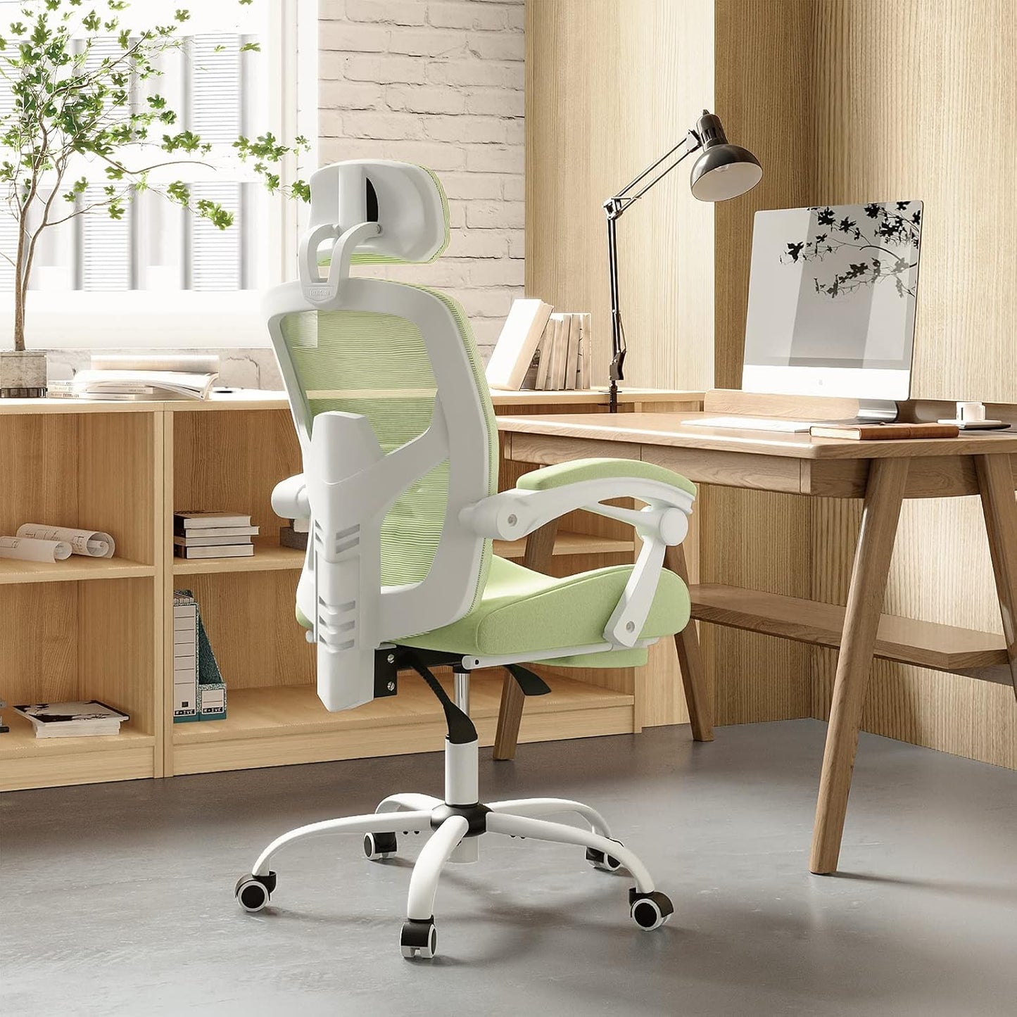 Ergonomic High-Back Mesh Office Chair with Footrest for Comfort