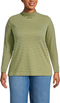 Womens Relaxed Cotton Mock Turtleneck Shirt - Soft, Durable Fit