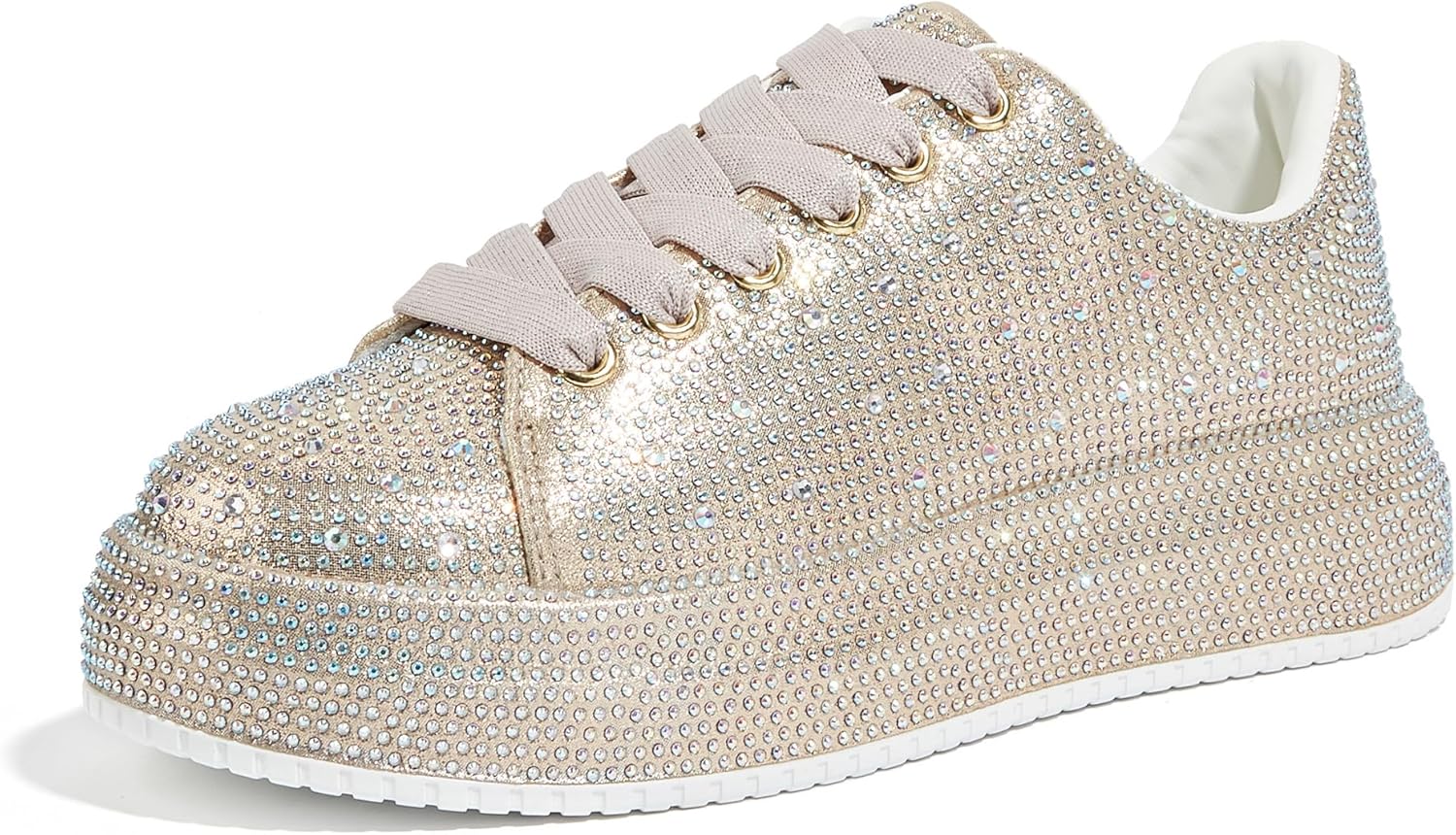 Sparkly Rhinestone Sneakers for Women - Bling Platform Shoes