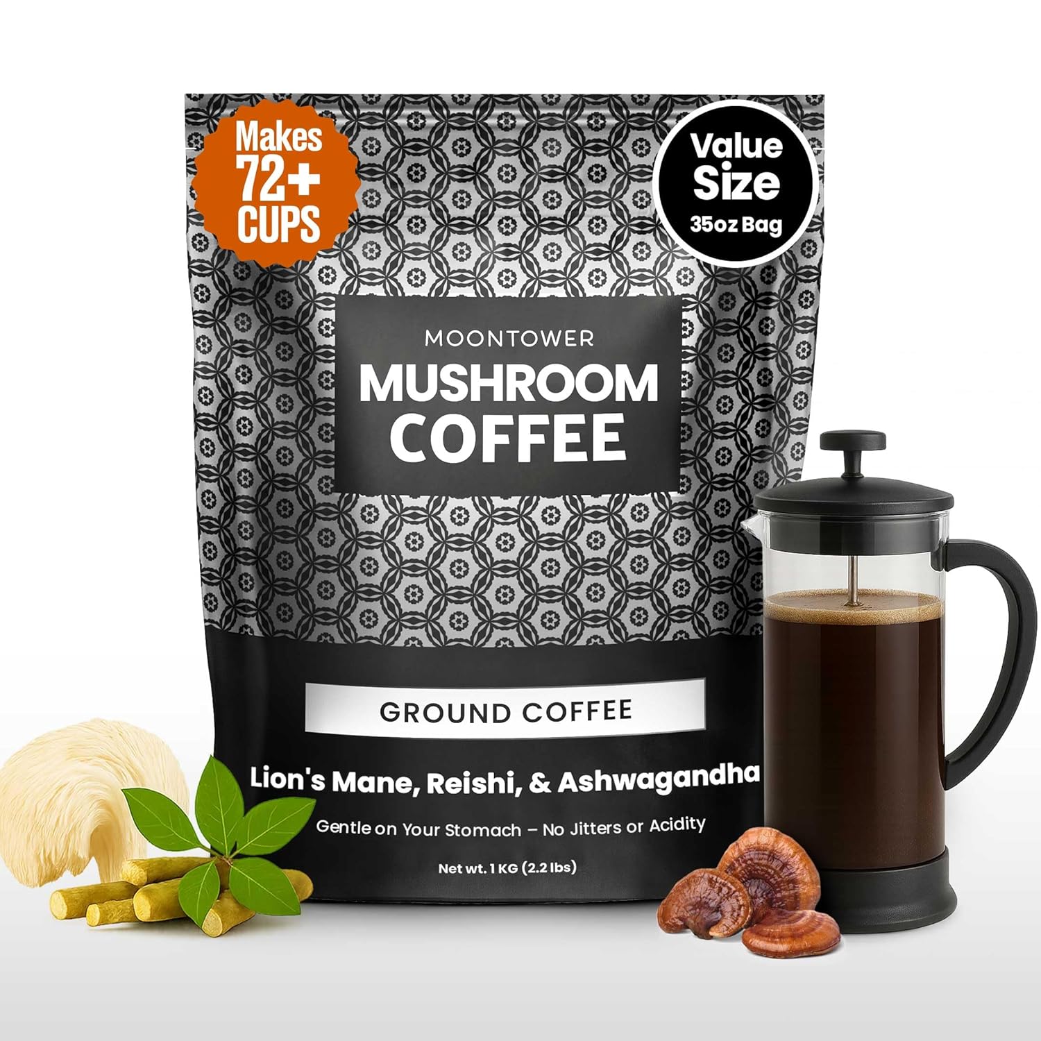 Moontower Adaptogen Coffee - Organic Mushroom Coffee Blend
