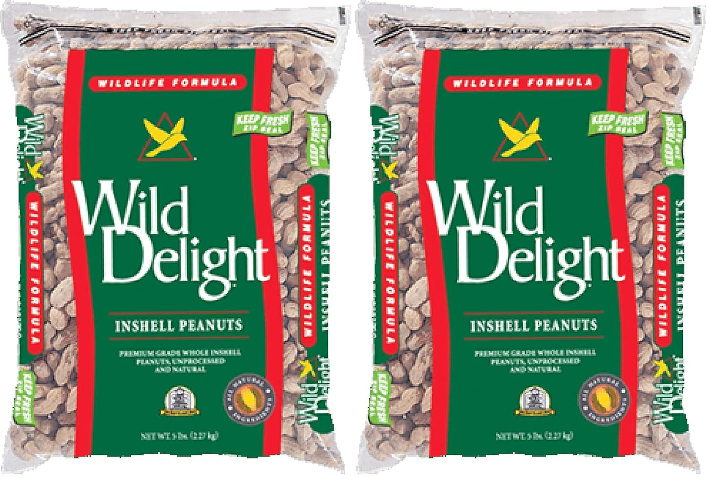 Wild Delight Inshell Peanuts for Wildlife, 5 lb Pack of 2