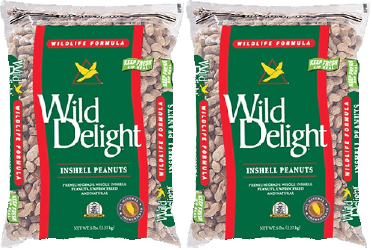Wild Delight Inshell Peanuts for Wildlife, 5 lb Pack of 2