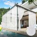 Outdoor Sheer Curtains 110x95 in 6 Panels - Waterproof Patio Drapes