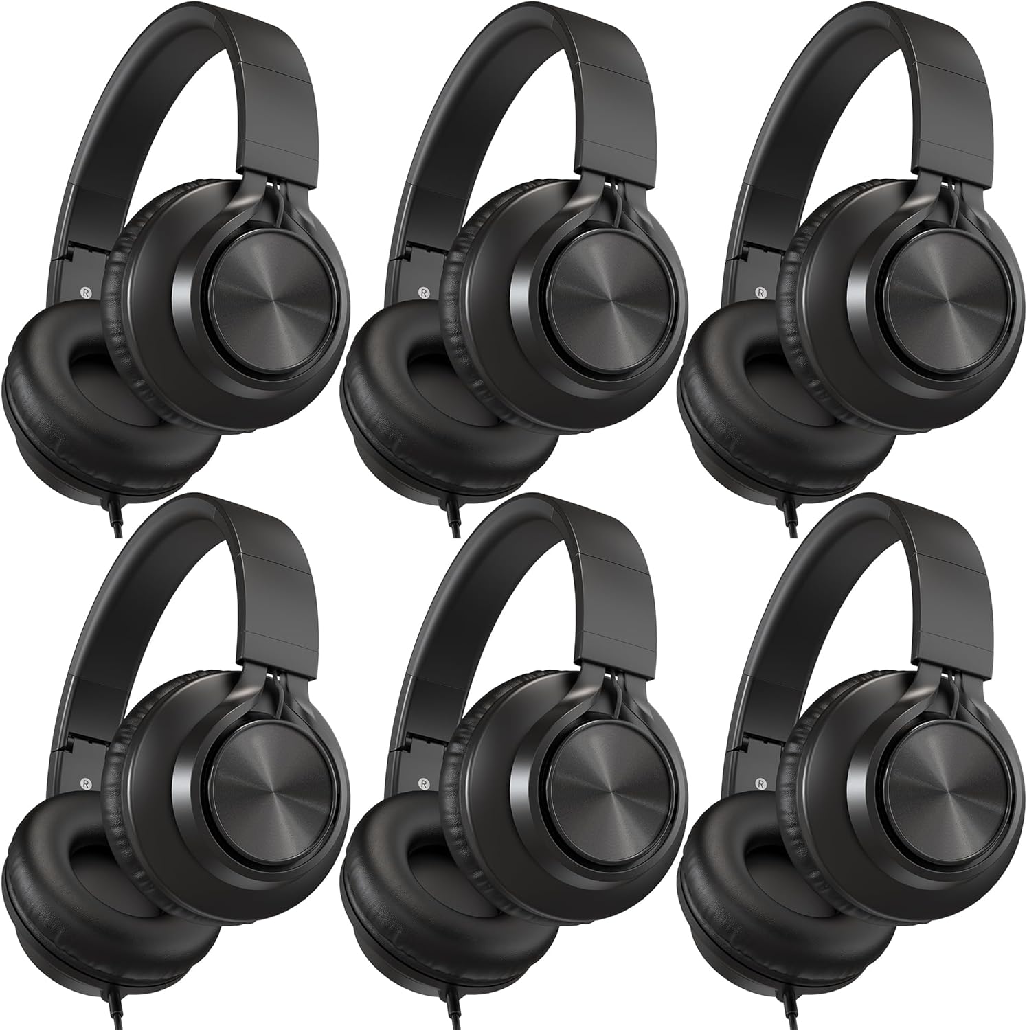 AILIHEN Kids Headphones Wired for School, 6 Pack for Students