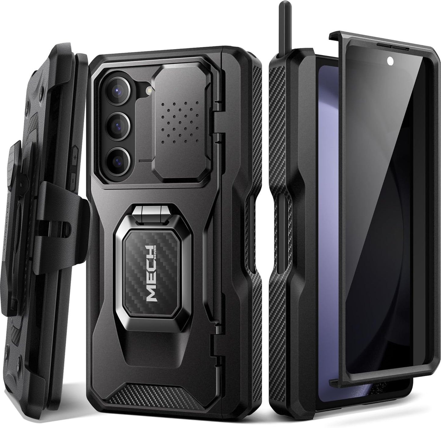 TONGATE Z Fold 5 Case with Ring Stand & S Pen Holder for Protection