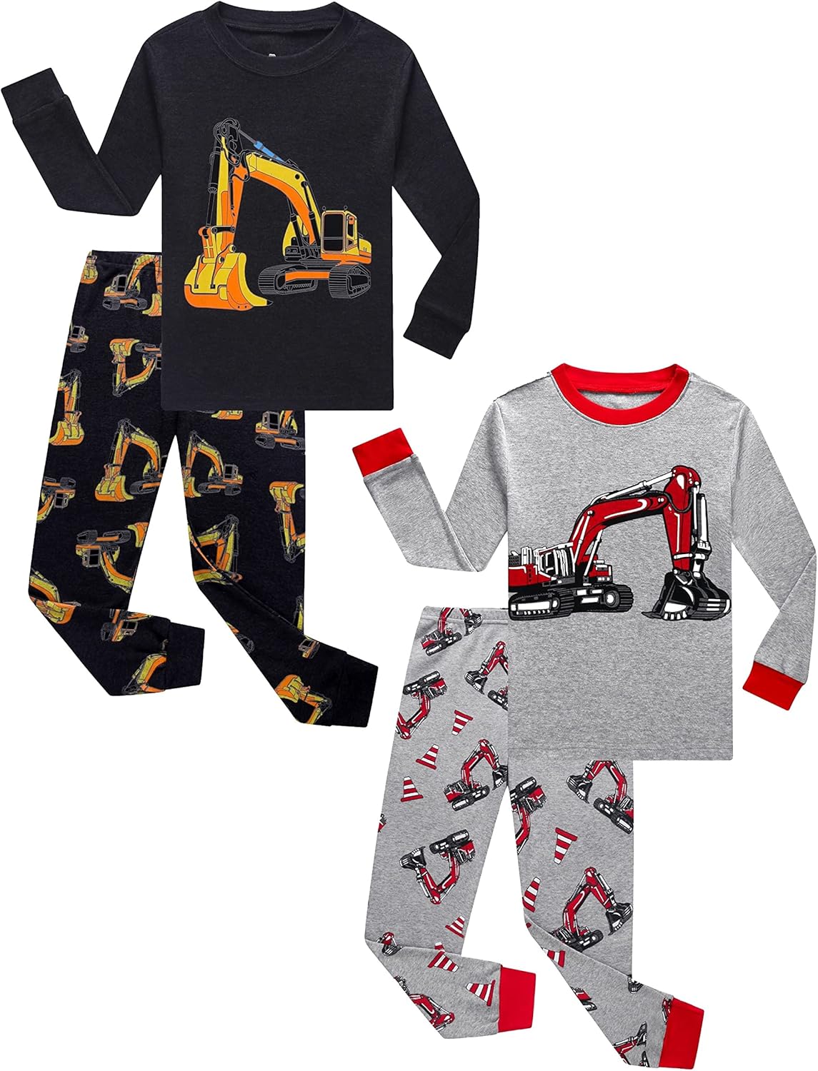 KikizYe Little Big Boys Girls Pajamas Set 100% Cotton Sleepwear