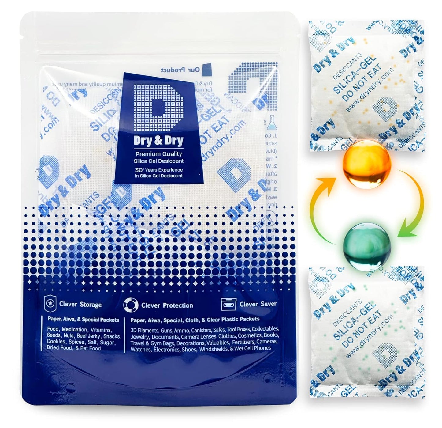 Dry & Dry 50 Gram Orange Indicating Silica Gel Packets Review
