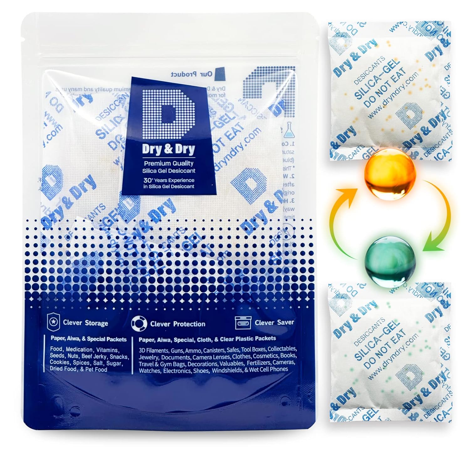 Dry & Dry 50 Gram Orange Indicating Silica Gel Packets Review
