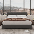Allewie Full Size Bed Frame with Adjustable Headboard - Noise-Free, No