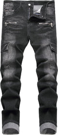 Men's Slim Fit Stretch Jeans Ripped Skinny Jeans - Comfortable