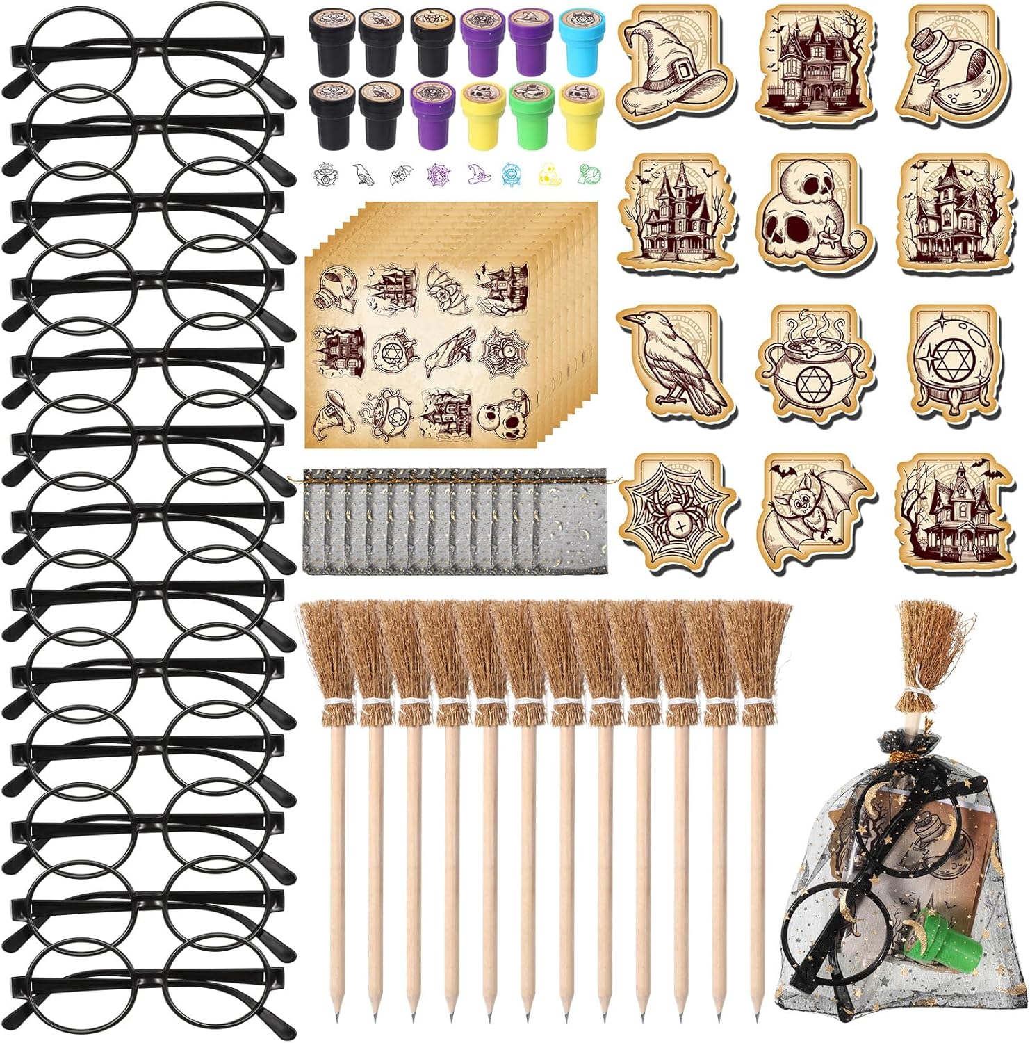 144 Pcs Wizard Party Favors for Magical Birthday Celebrations