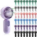 Mini Portable Fan 48 Pcs - Cute Handheld USB Rechargeable Pack
