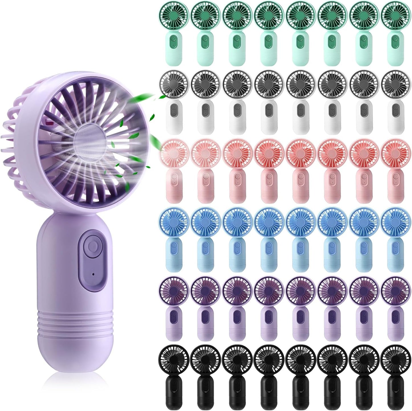 Mini Portable Fan for Makeup Travel Camping - 48 Pcs Set