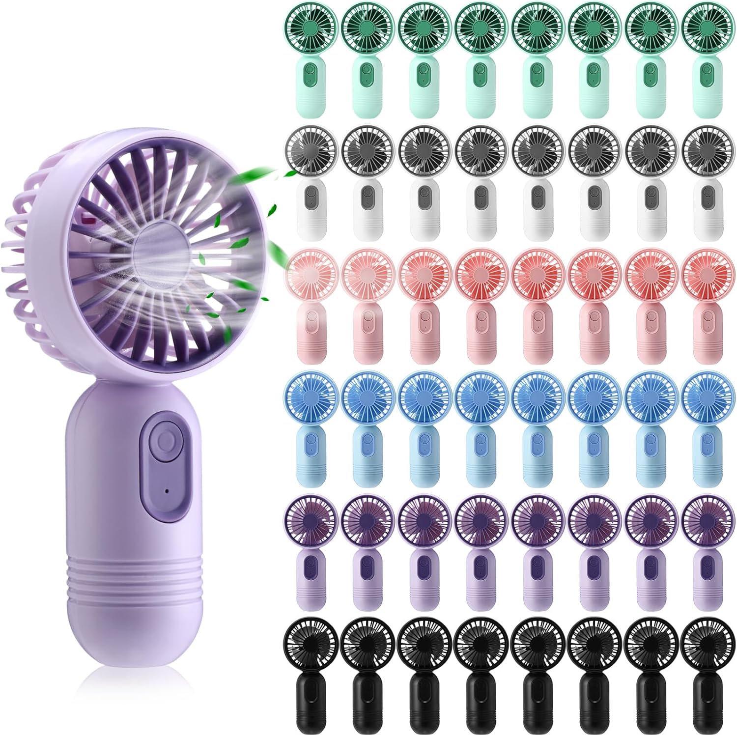 Mini Portable Fan for Makeup Travel Camping - 48 Pcs Set