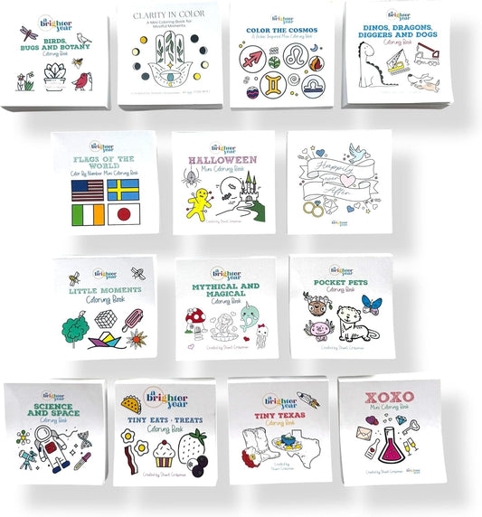 A Brighter Year Mini Coloring Book 14 Piece Variety Pack