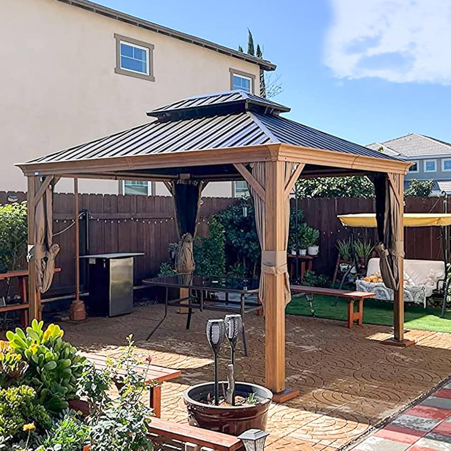Domi 12ft x 14ft Hardtop Gazebo for Stylish Outdoor Living