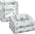RUVANTI 100% Organic Cotton Sheets Twin XL - Percale, Deep Pocket