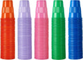 9 oz Plastic Cups 500 Pack Assorted Colors - Party Ready