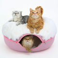 Peekaboo Cat Cave for Large Cats - Fluffy Calming Bed (Large)