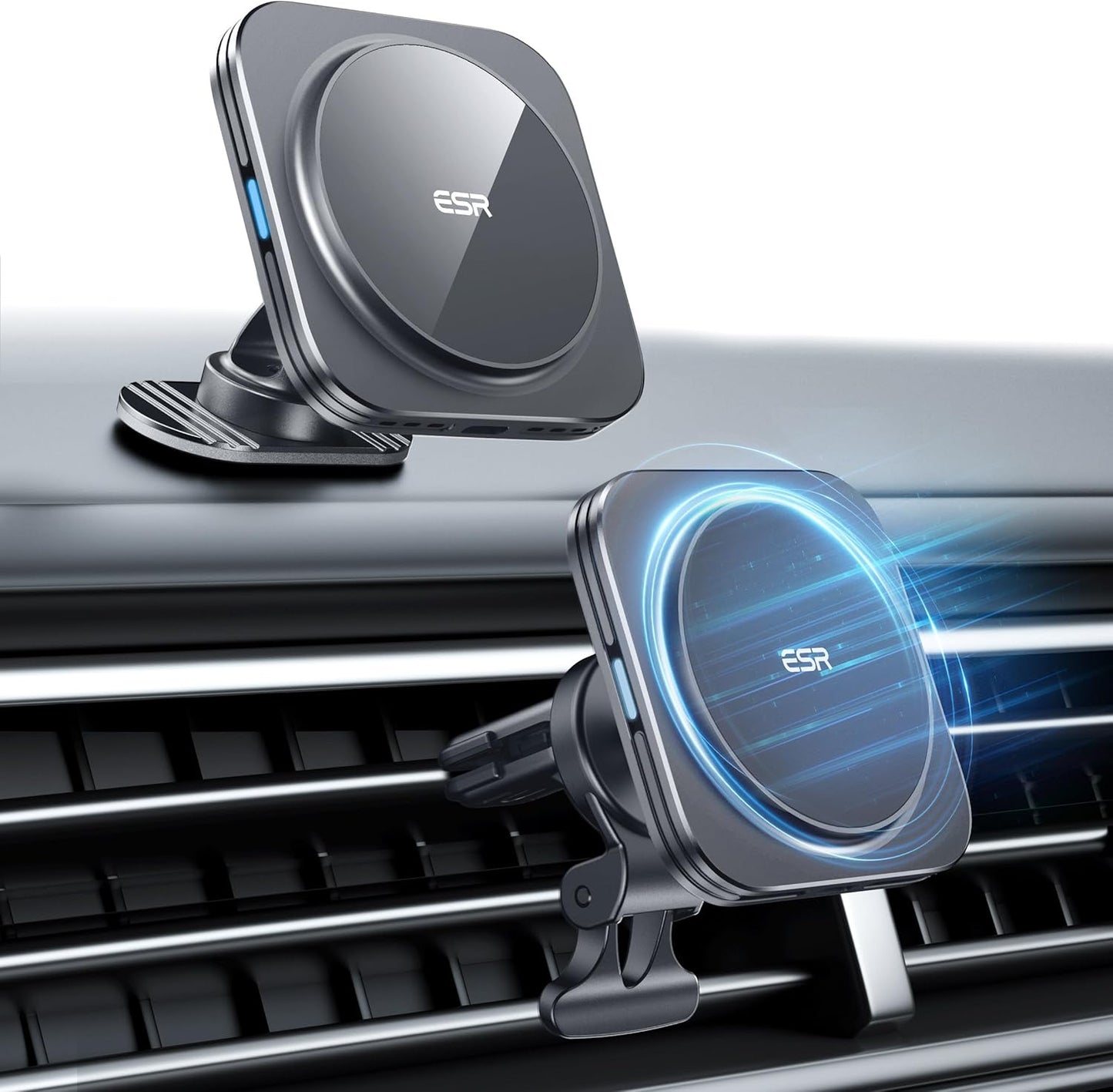 Fast 15W MagSafe Car Charger & Phone Mount - ESR Grey