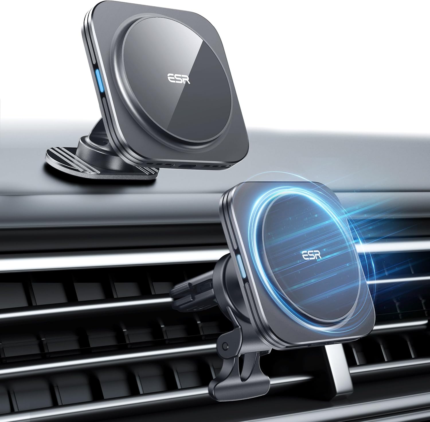 Fast 15W MagSafe Car Charger & Phone Mount - ESR Grey