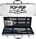 Pop Pop Gifts Heavy Duty Grilling Accessories Kit - Durable BBQ Set
