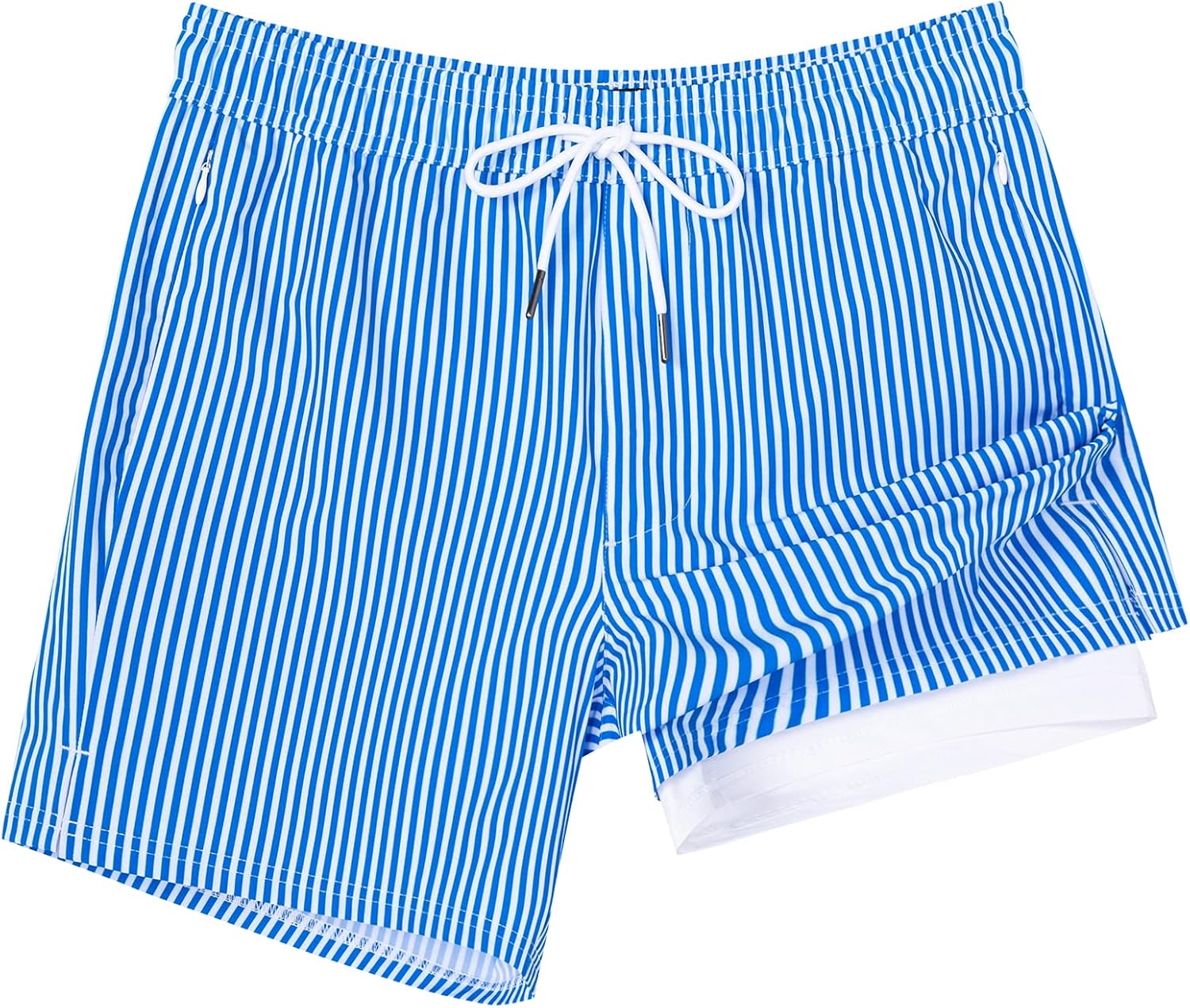 Quick Dry 5 Inch Swim Trunks with Compression Liner for Men