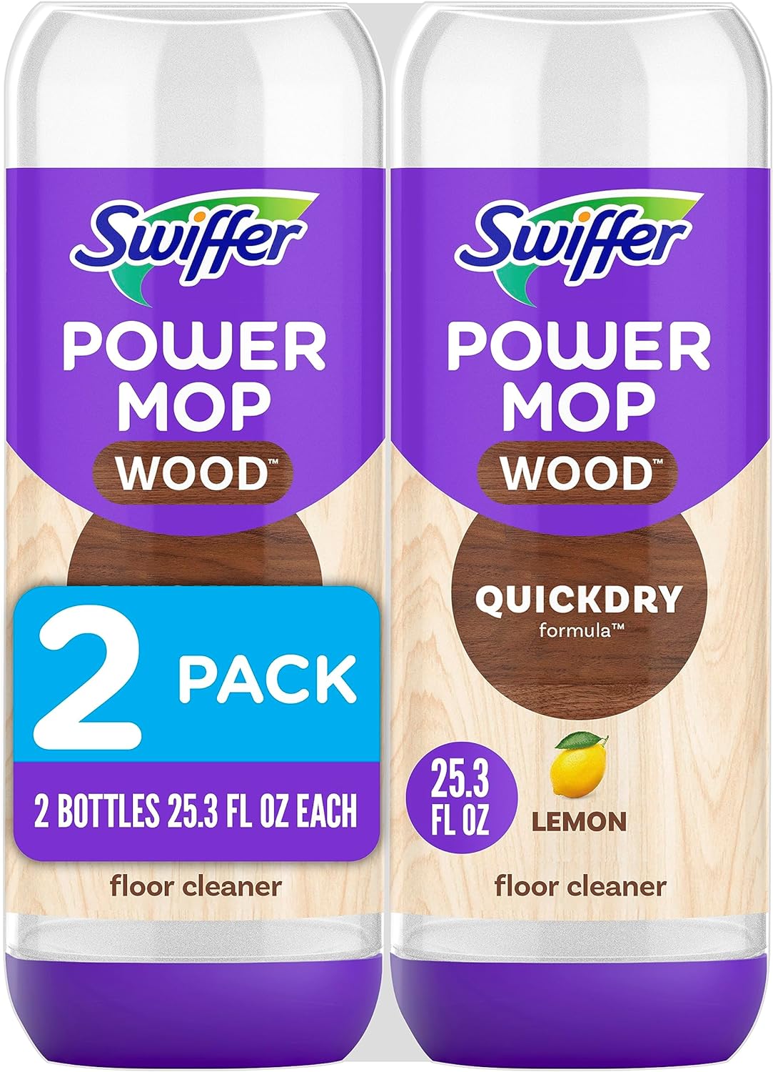 Swiffer Lemon Scent Wood Floor Cleaner - QuickDry All-Purpose Solution