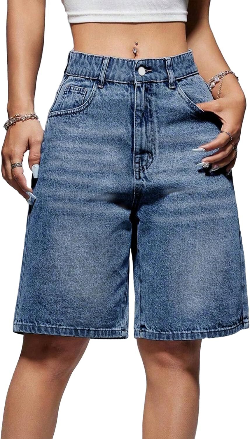 EMMIOL Women Jorts Baggy Jeans for Summer Streetwear Style