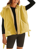 Sherpa Jacket for Women Oversized Fleece Vest with Pockets - Cozy