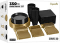 Black and Gold Plastic Plates For Party - 350 Pc Disposable Dinnerware