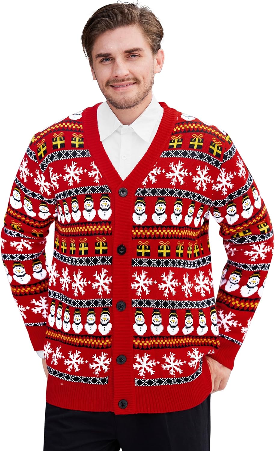 Arvilhill Men's Christmas Cardigan for Festive Cheer and Style
