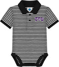 Creative Knitwear College Baby Striped Polo Bodysuit (Style QG5Q)