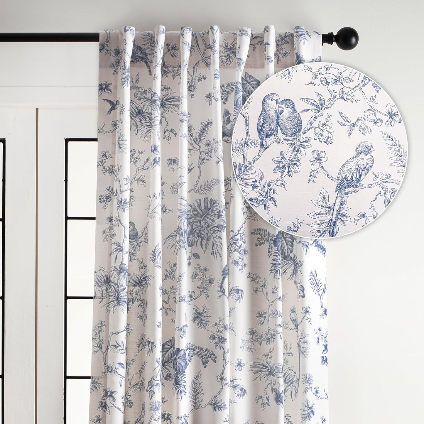Jouy Paradis 50x108 Curtains for Living Rooms & Bedrooms