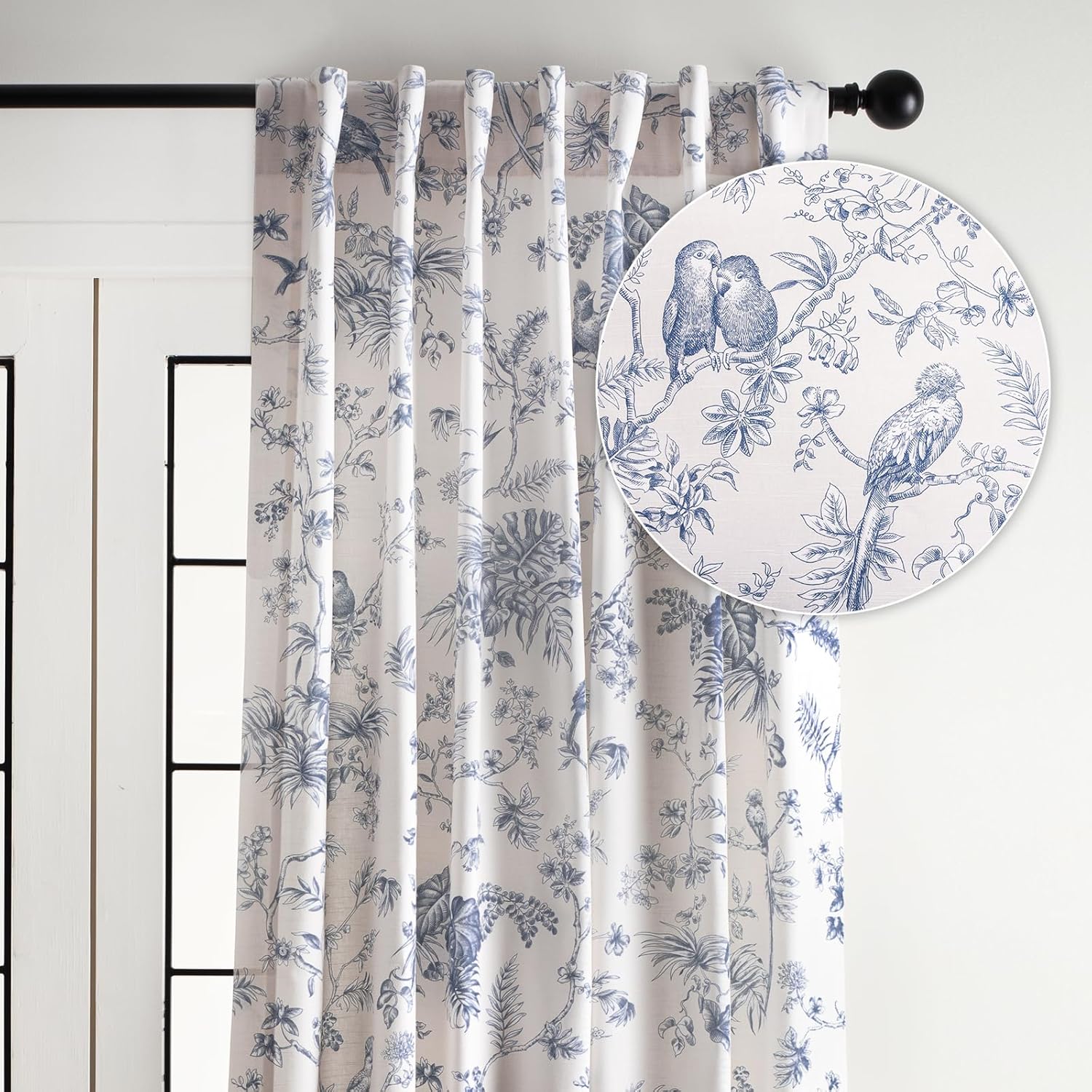 Jouy Paradis 50x108 Curtains for Living Rooms & Bedrooms
